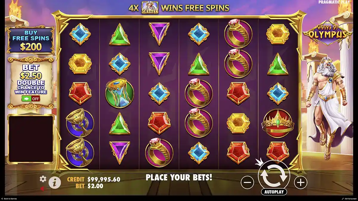 Anleitung zum Spielen des Spielautomaten Gates of Olympus 1000